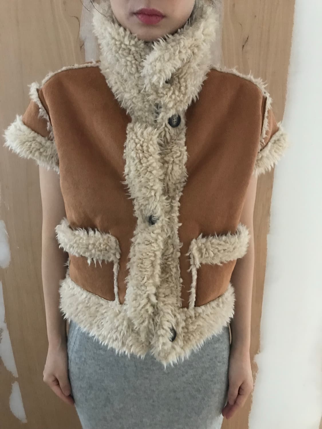 vintage half shearling jacket 상품이미지4