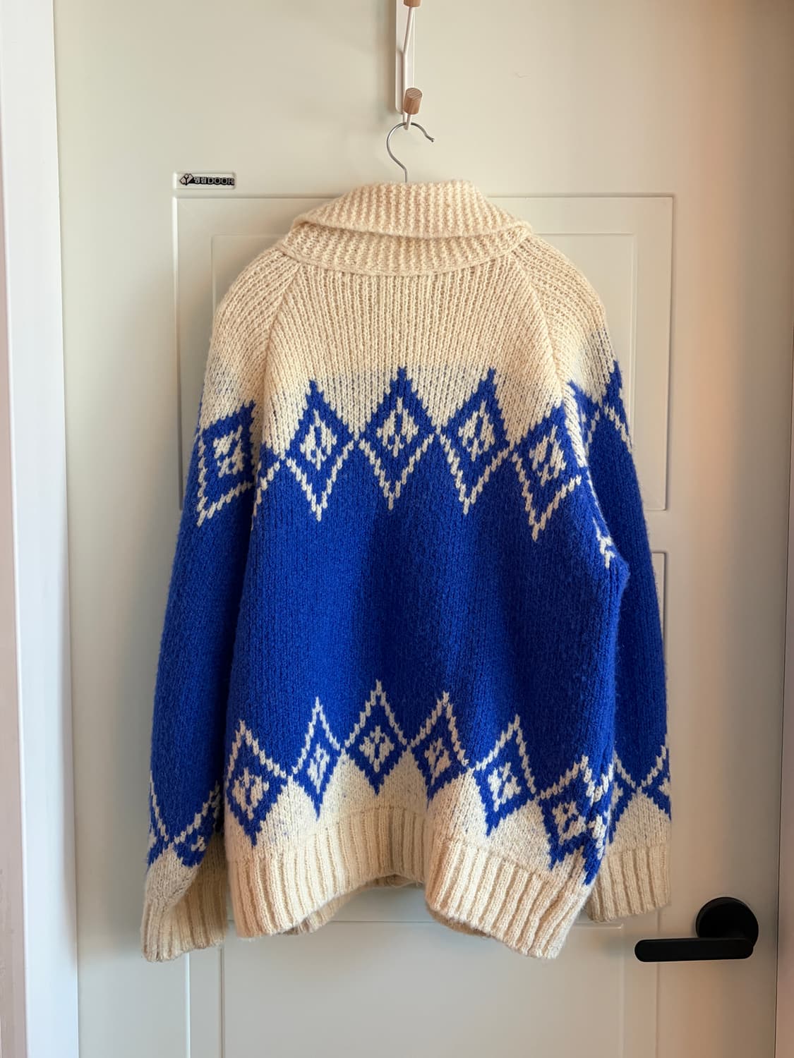 그린버터 노르딕 가디건 아이보리/블루 상품이미지3