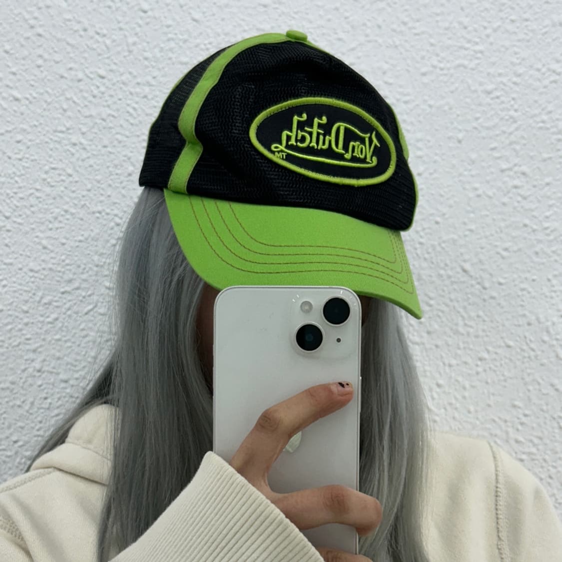 본더치 y2k 네온 블랙 메쉬캡 상품이미지1