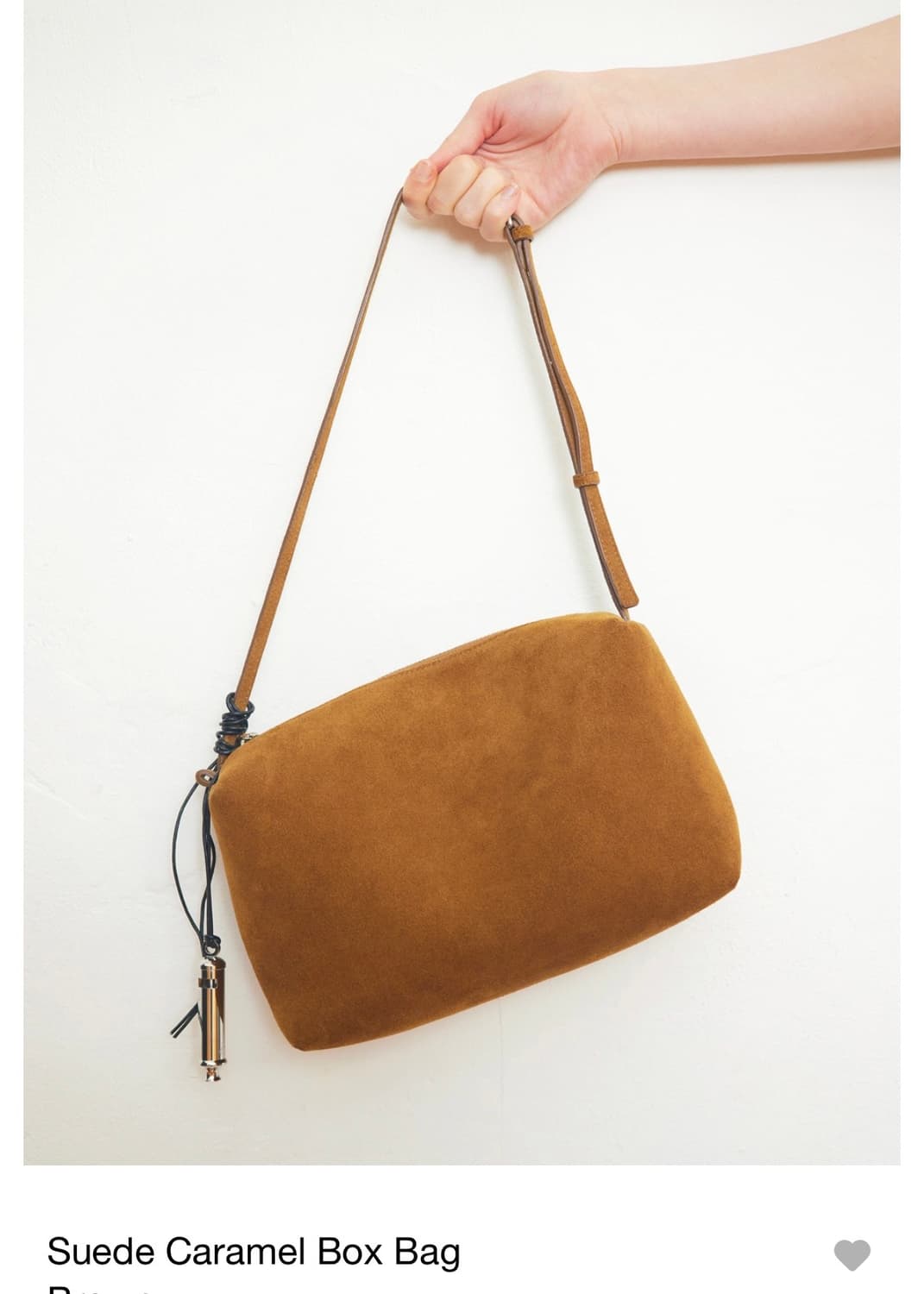 로우클래식 스웨이드 카라멕 박스 백 상품이미지1