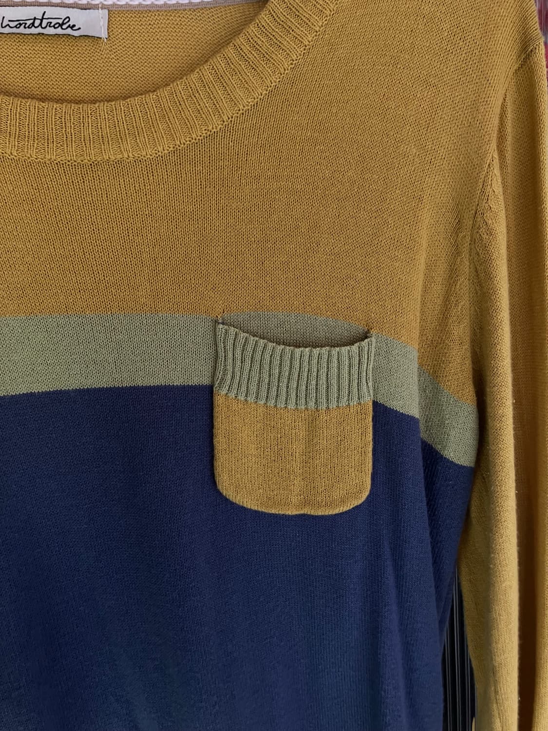 포켓 배색니트 상품이미지2