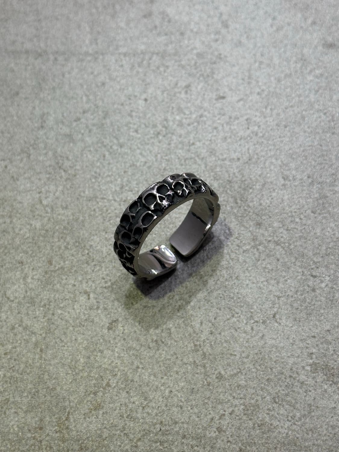 Cutting skull ring - 커팅 스컬 반지 상품이미지1