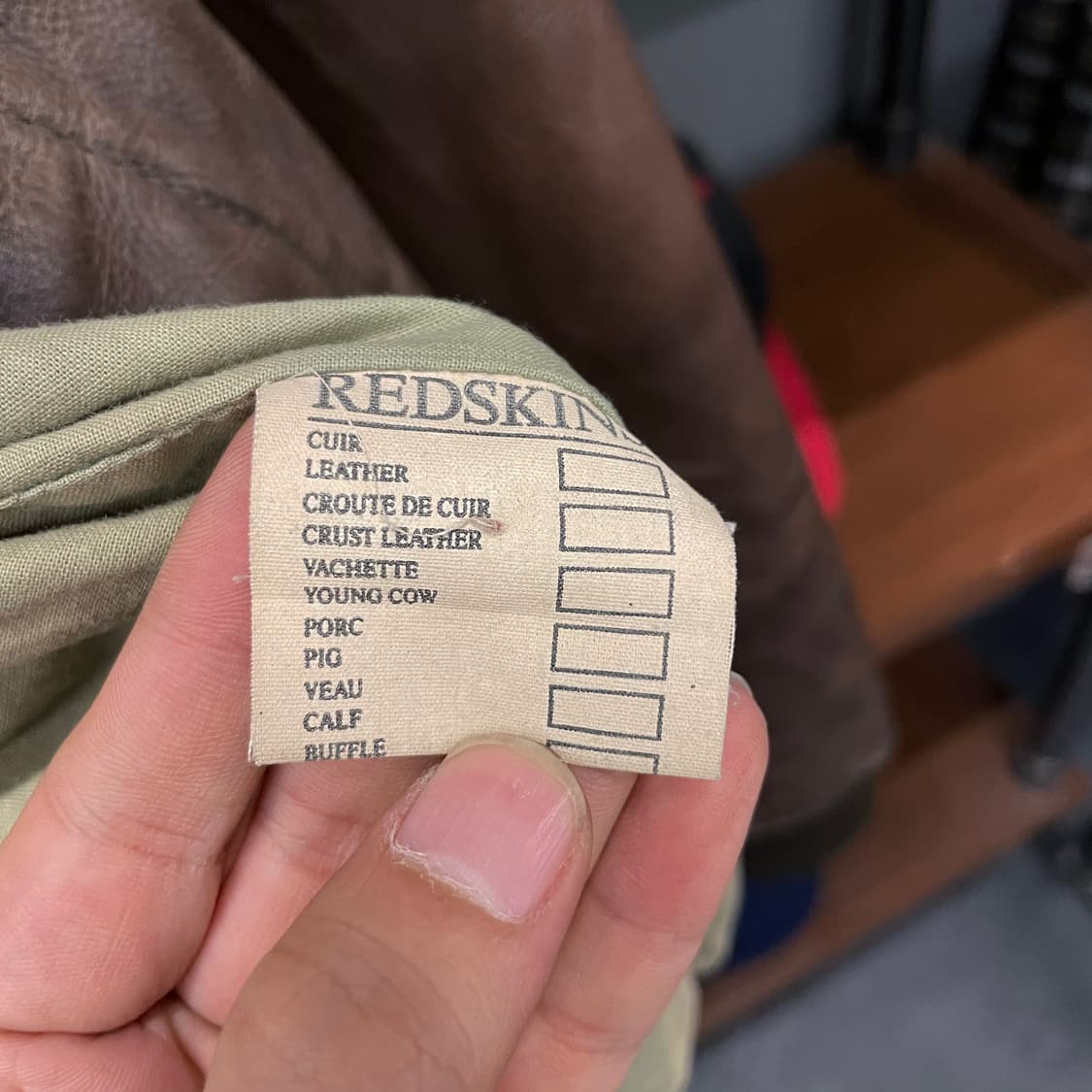 80s Redskins type B-32 카우하이드 소가죽 레더 자켓A2 상품이미지8