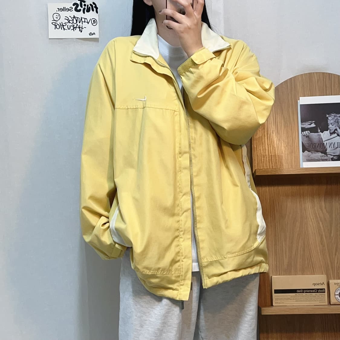 [정품] 나이키 개나리 화이트스우시 바막 집업 [ 105 ] 상품이미지2