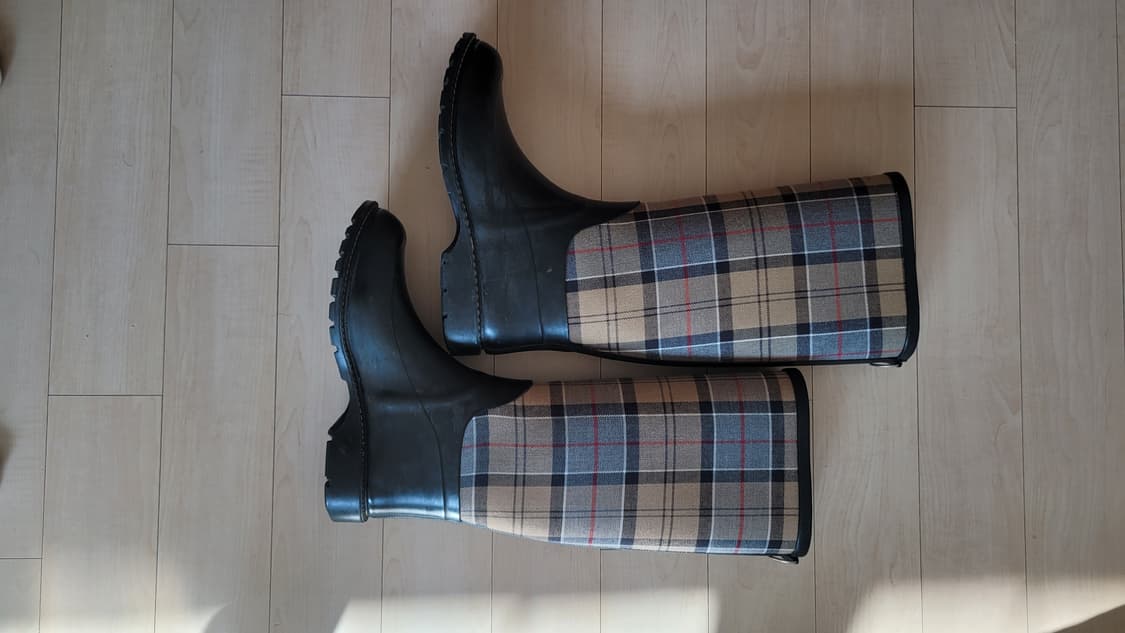 바버 체크 롱 레인부츠 240 상품이미지5