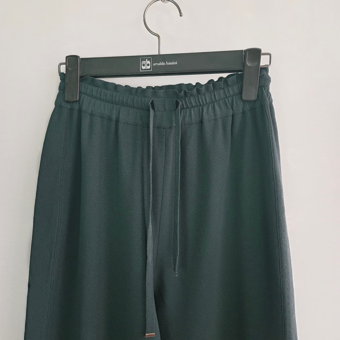 [SYSTEM] 시스템 한섬 다크그린 밴딩 와이드 팬츠 여성 F 상품이미지2