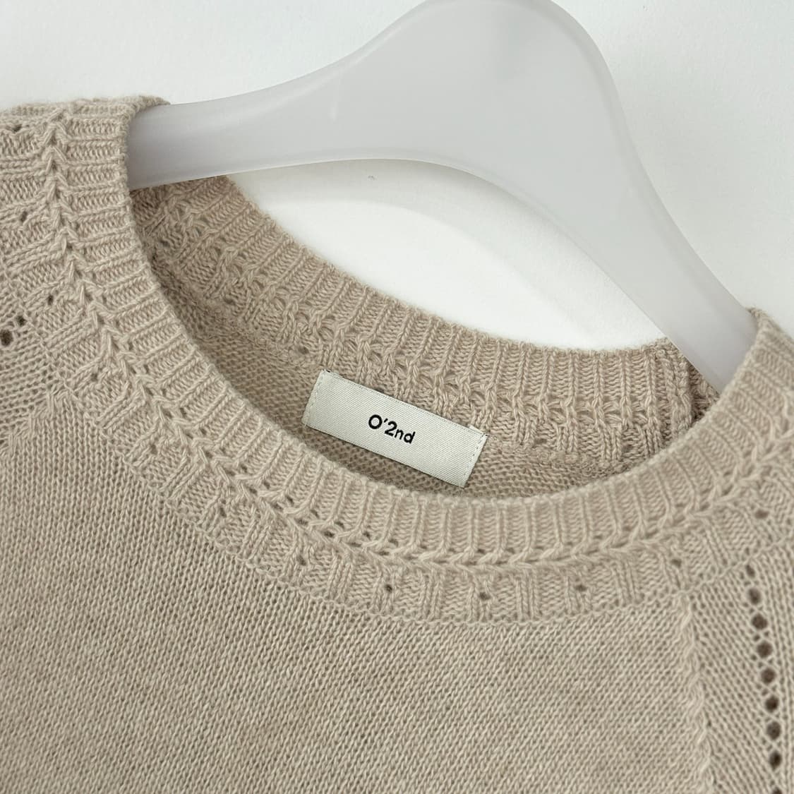 오즈세컨 비즈포인트 캐시미어100 니트 탑 상품이미지2