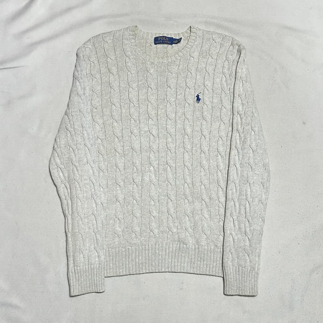 M 폴로랄프로렌 오트밀 케이블 니트  상품이미지2