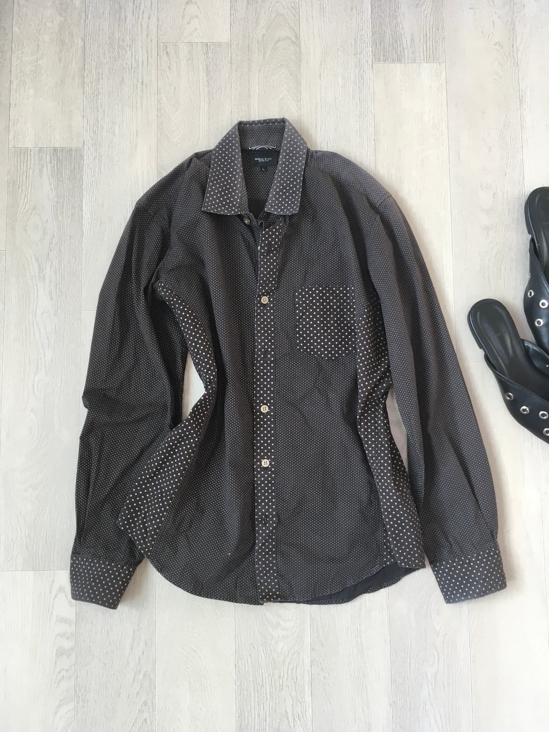 jpn vintage male&co dot pocket shirts 상품이미지1