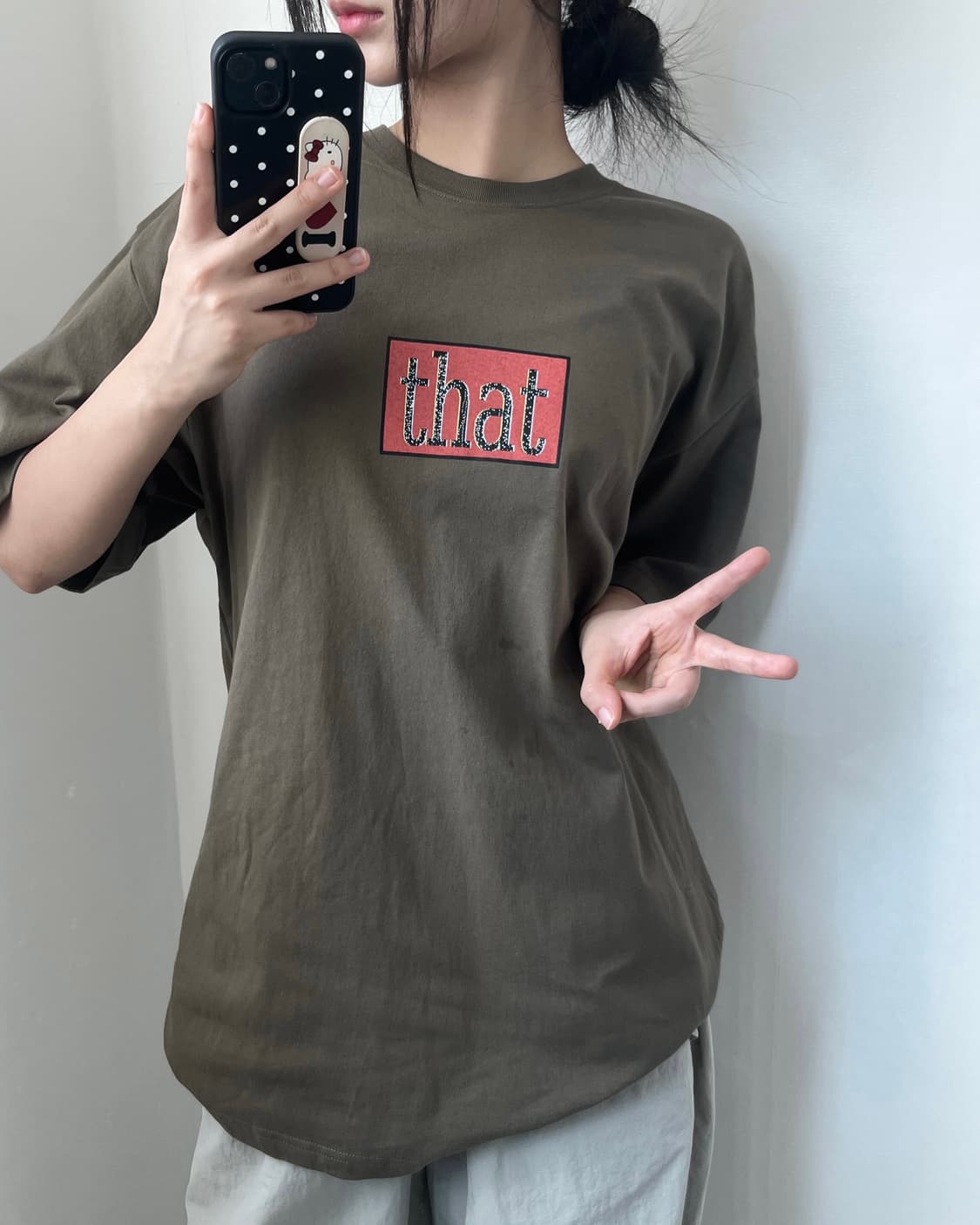 Thisisneverthat 디스이스네버댓 카키 티셔츠 상품이미지1