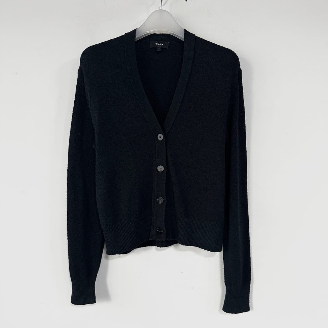 띠어리 23 실크 부클 가디건 (BLACK) 상품이미지1