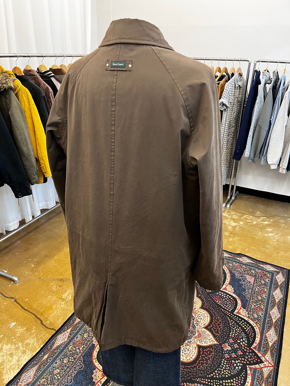 헨리 코튼 퀼티드 라이닝 싱글 코트 상품이미지5