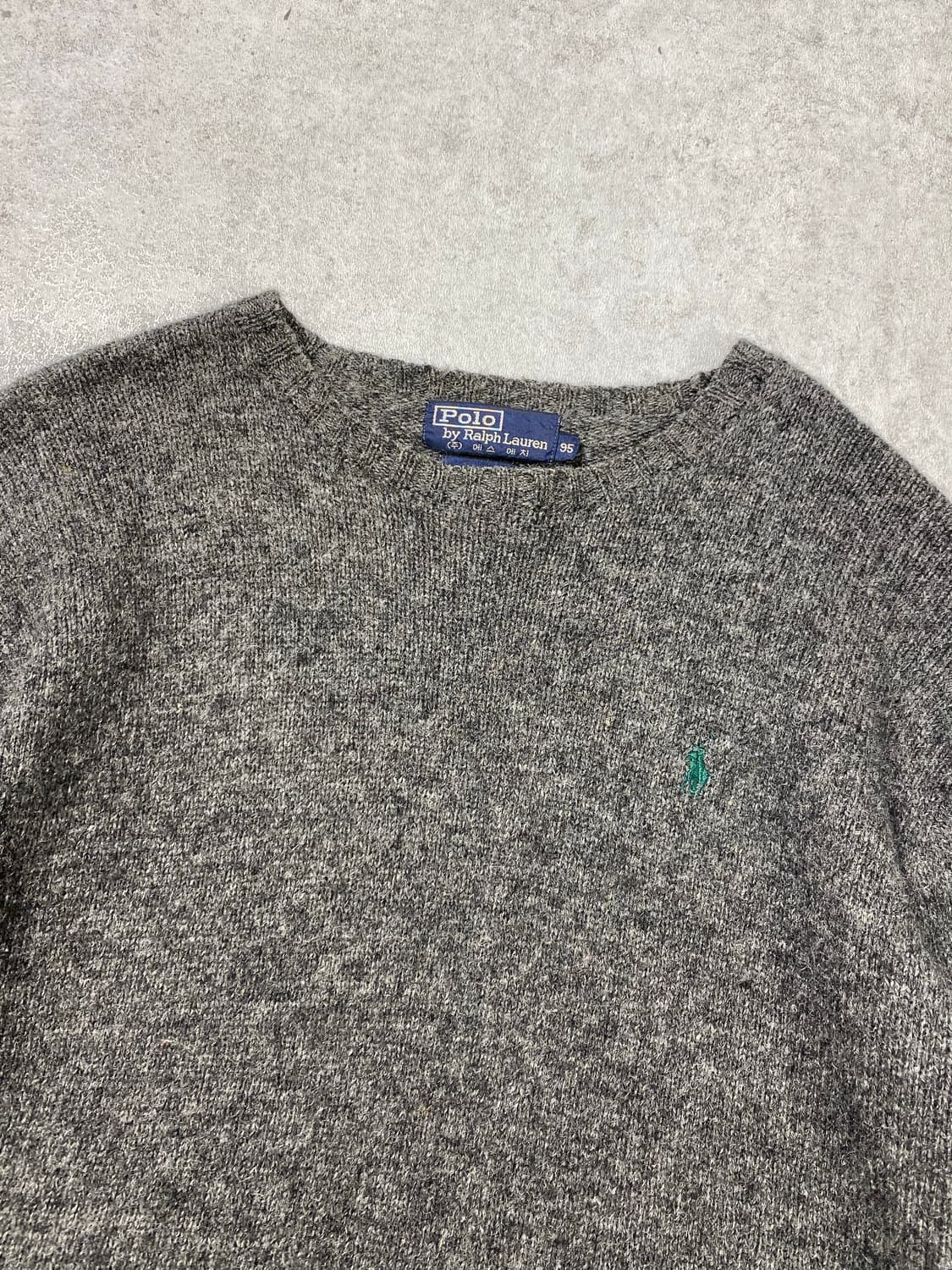 [95] 80s 폴로 랄프로렌 셔틀랜드 울 니트 그레이 상품이미지2
