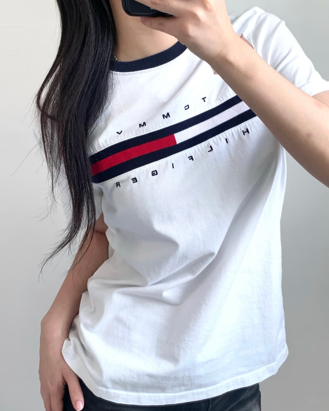 TommyHilfiger 타미힐피거 화이트 티셔츠 상품이미지3