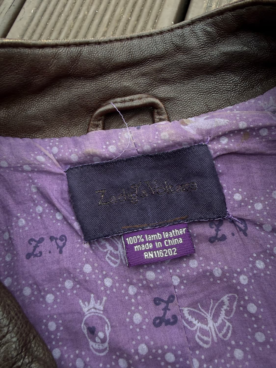 Zadig & Voltaire 자딕앤볼테르 램스킨 레더 자켓 상품이미지3