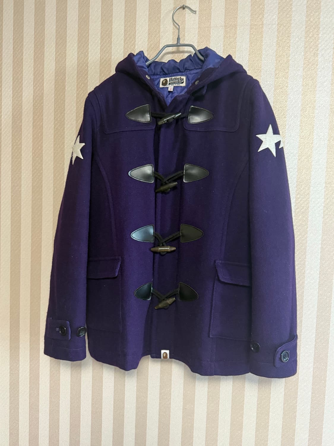 Bape 더플 코트 떡코 보라색 상품이미지1