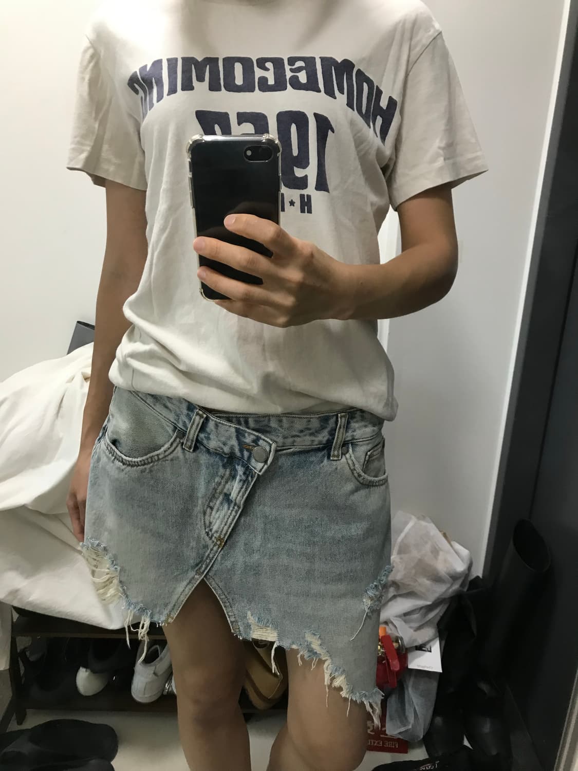 빈티지 데미지 데님 미니SK 상품이미지6