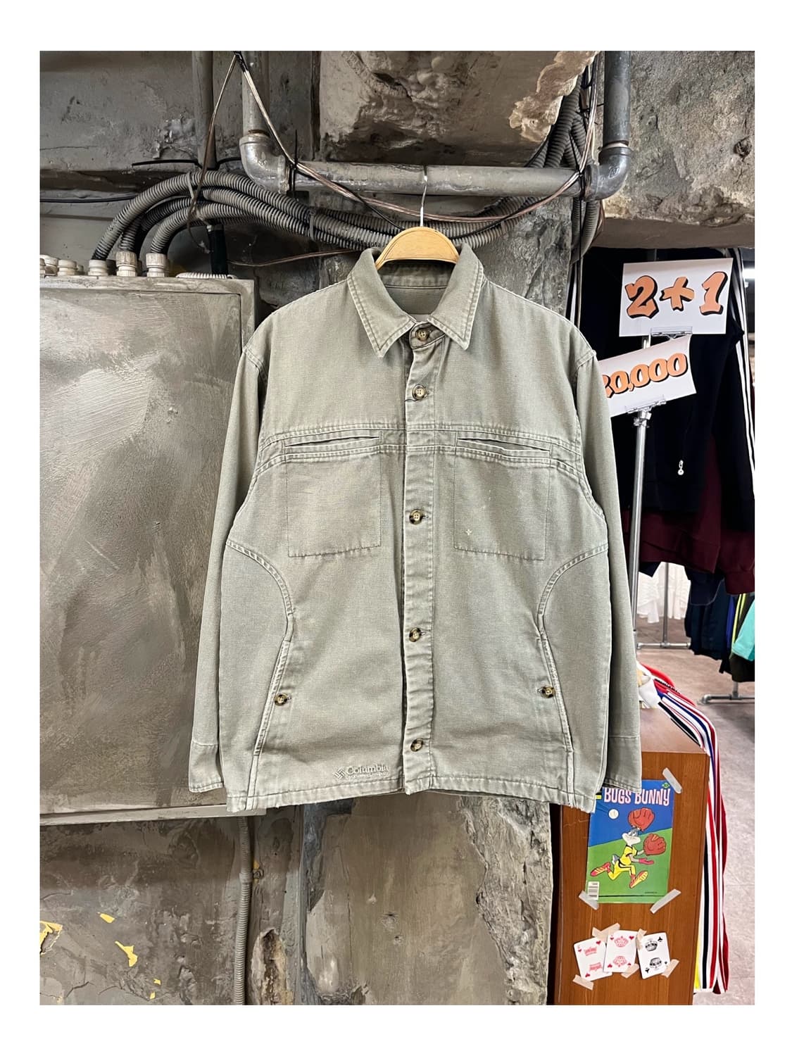 컬럼비아 워크 자켓 라이트카키 M #csz3671 상품이미지1