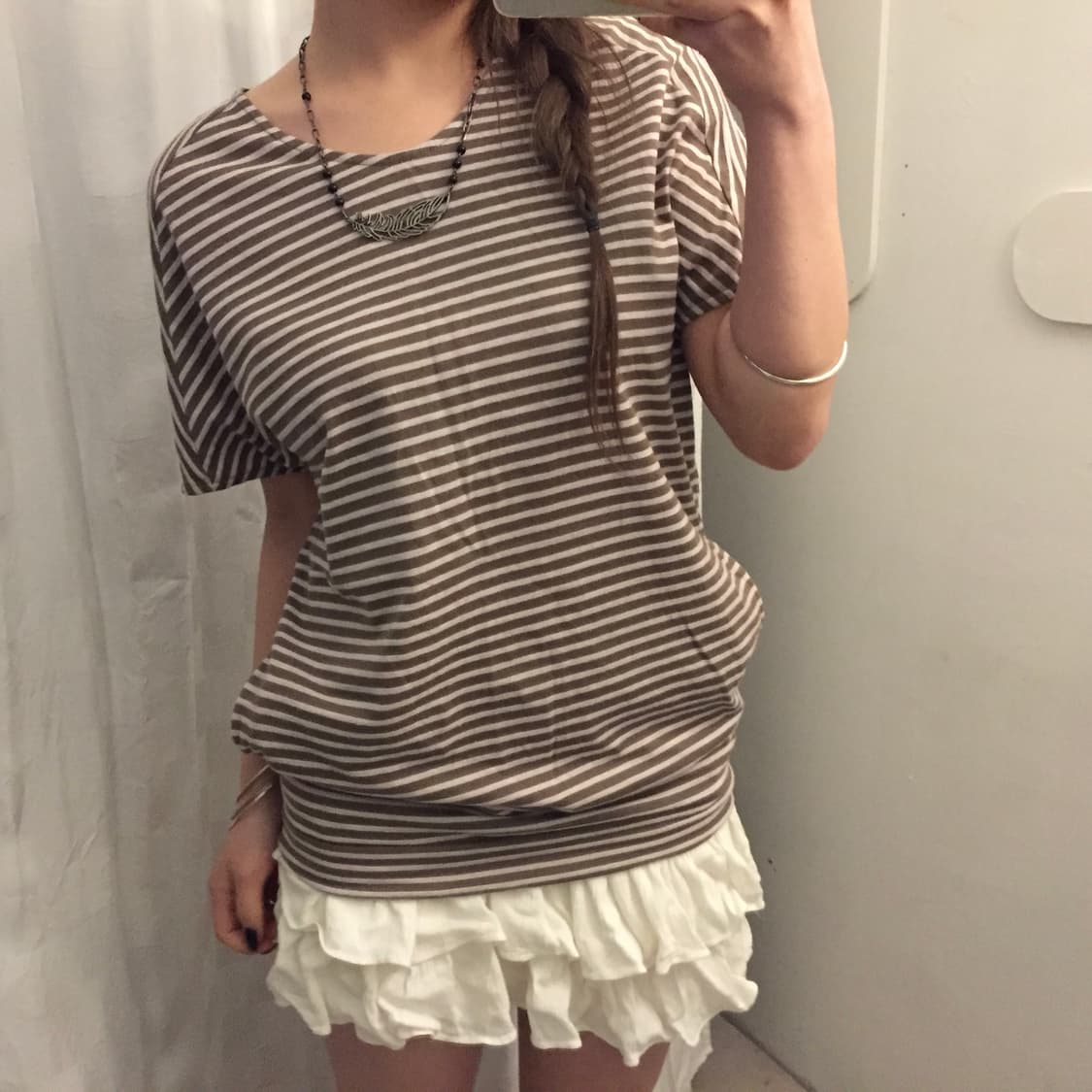 JPN Uniqlo 모리걸 하구미 바선생 스트라이프 반팔티 상품이미지2