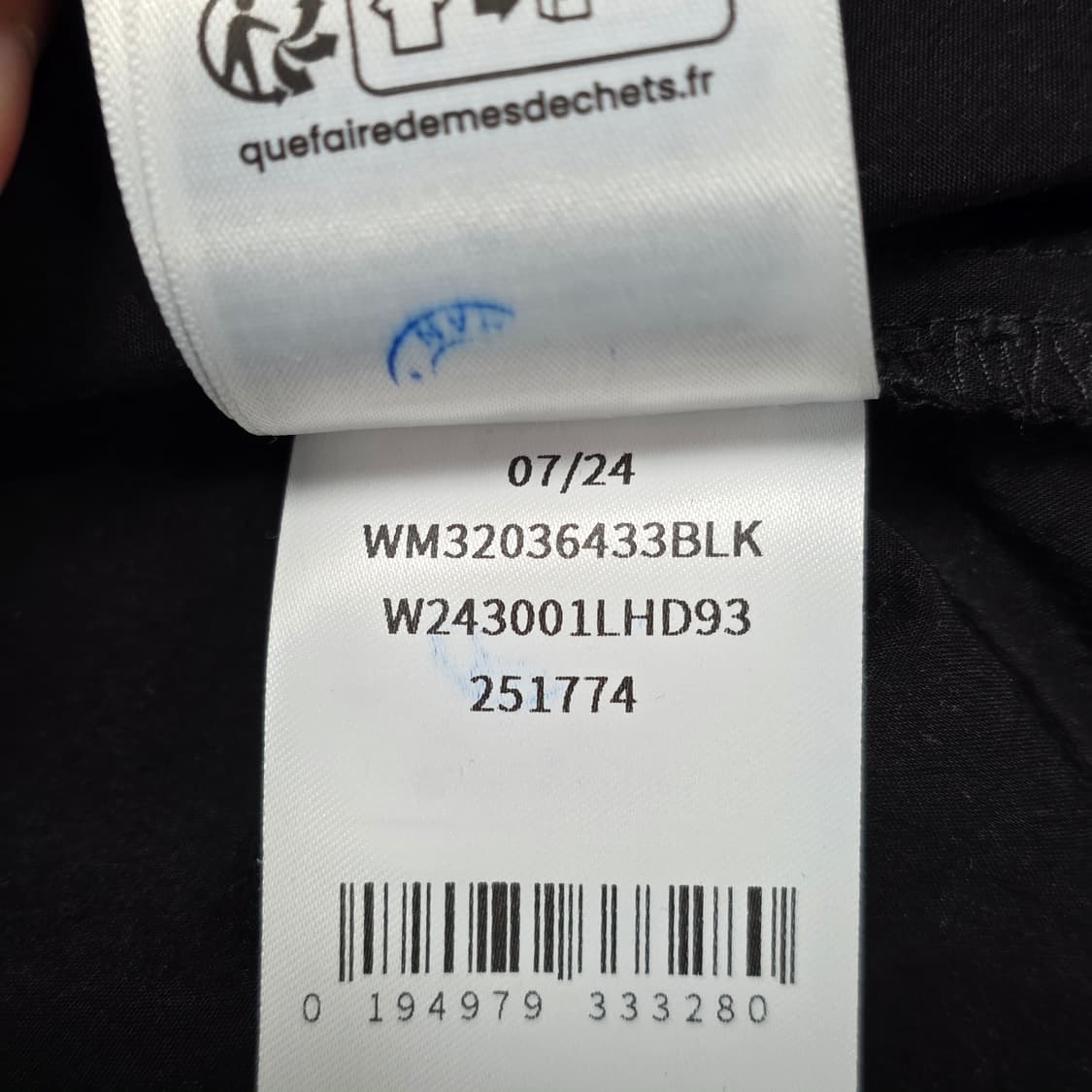 0180 [윌슨] 블랙 바람막이 후드 아노락 M 공용 상품이미지9