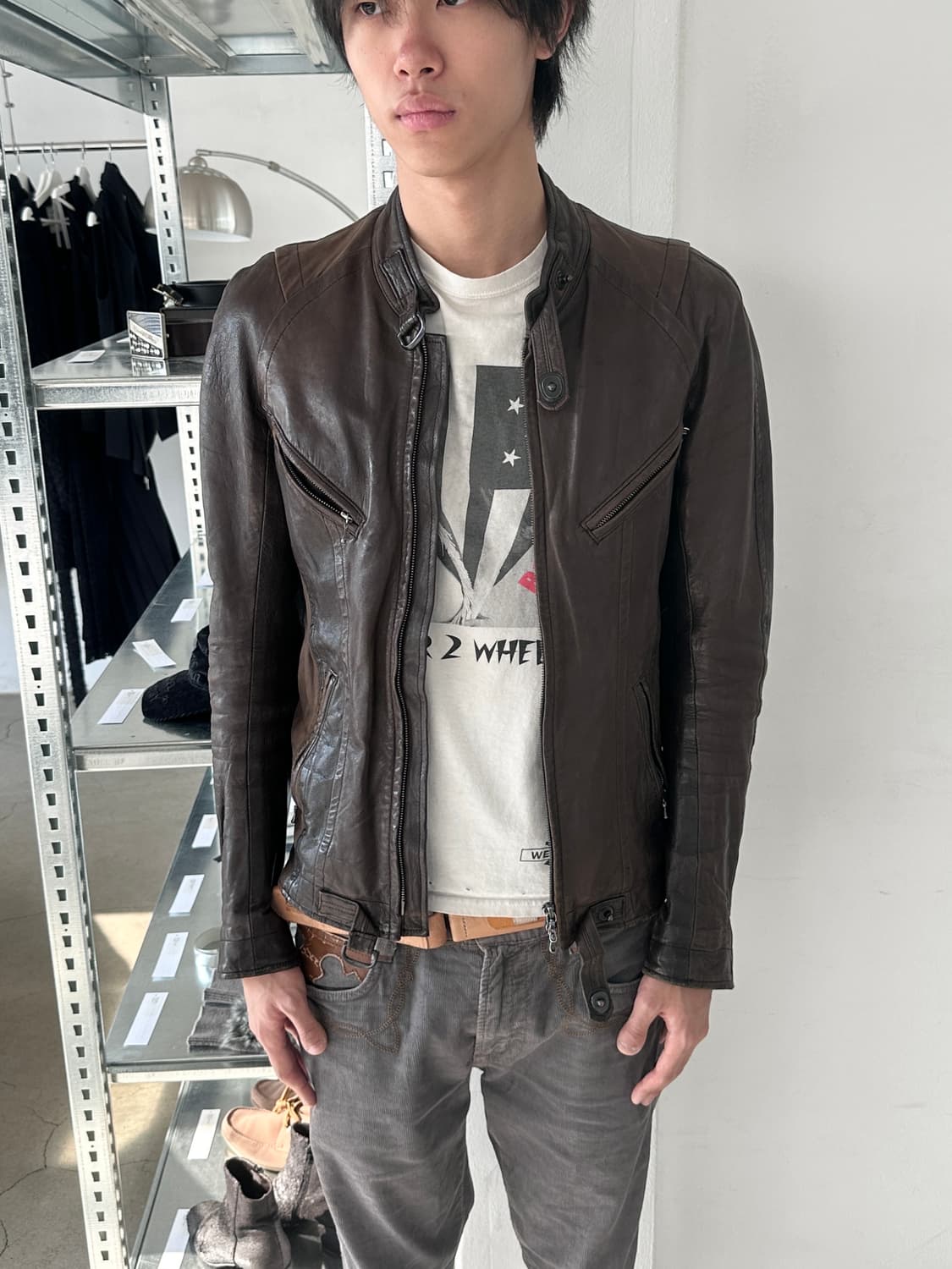 09ss 율리우스 바이커 레더 자켓 상품이미지1