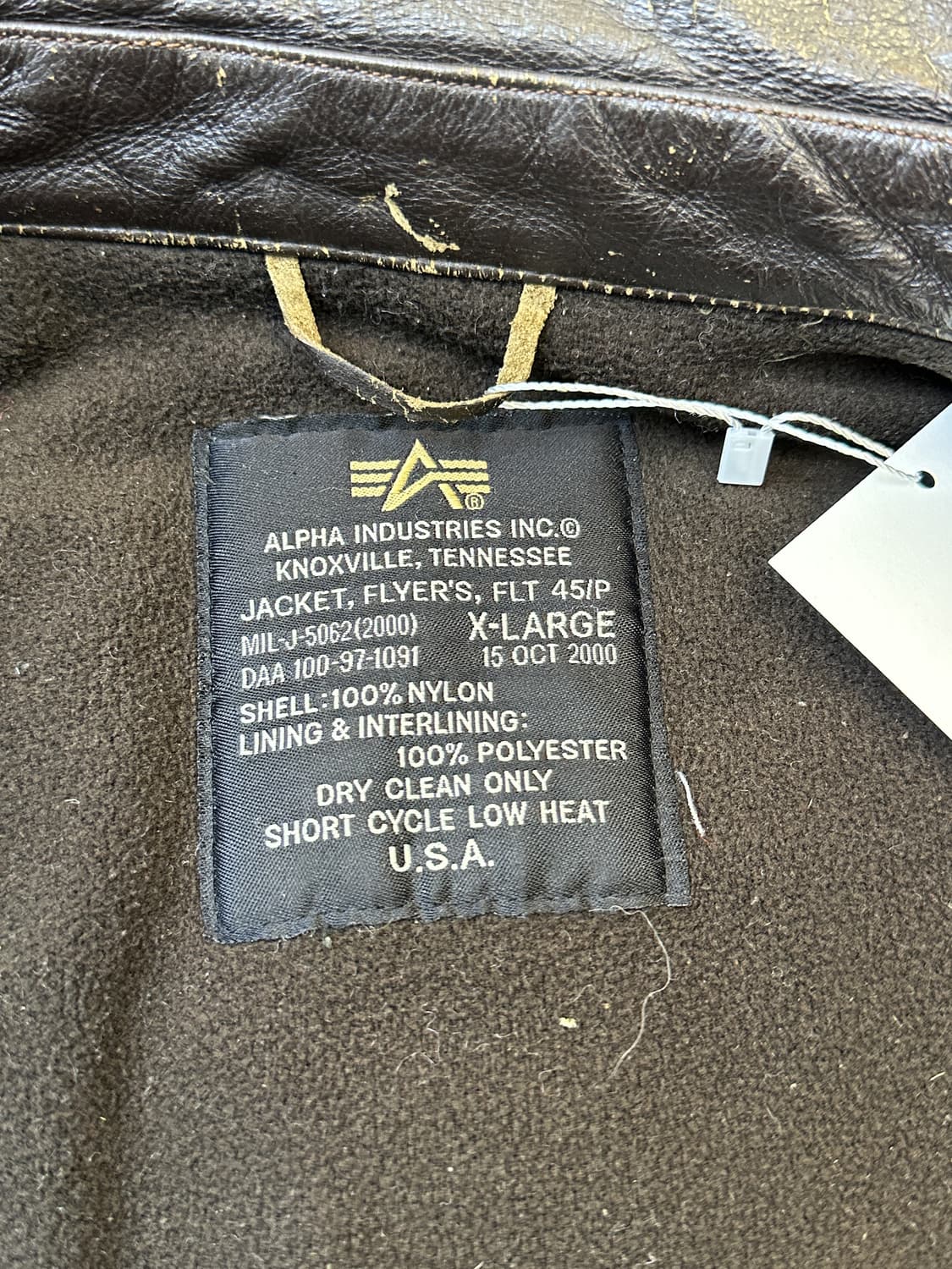 알파 인더스트리 U.S.A.A.F CWU-45/P 플라이트 자켓 상품이미지5