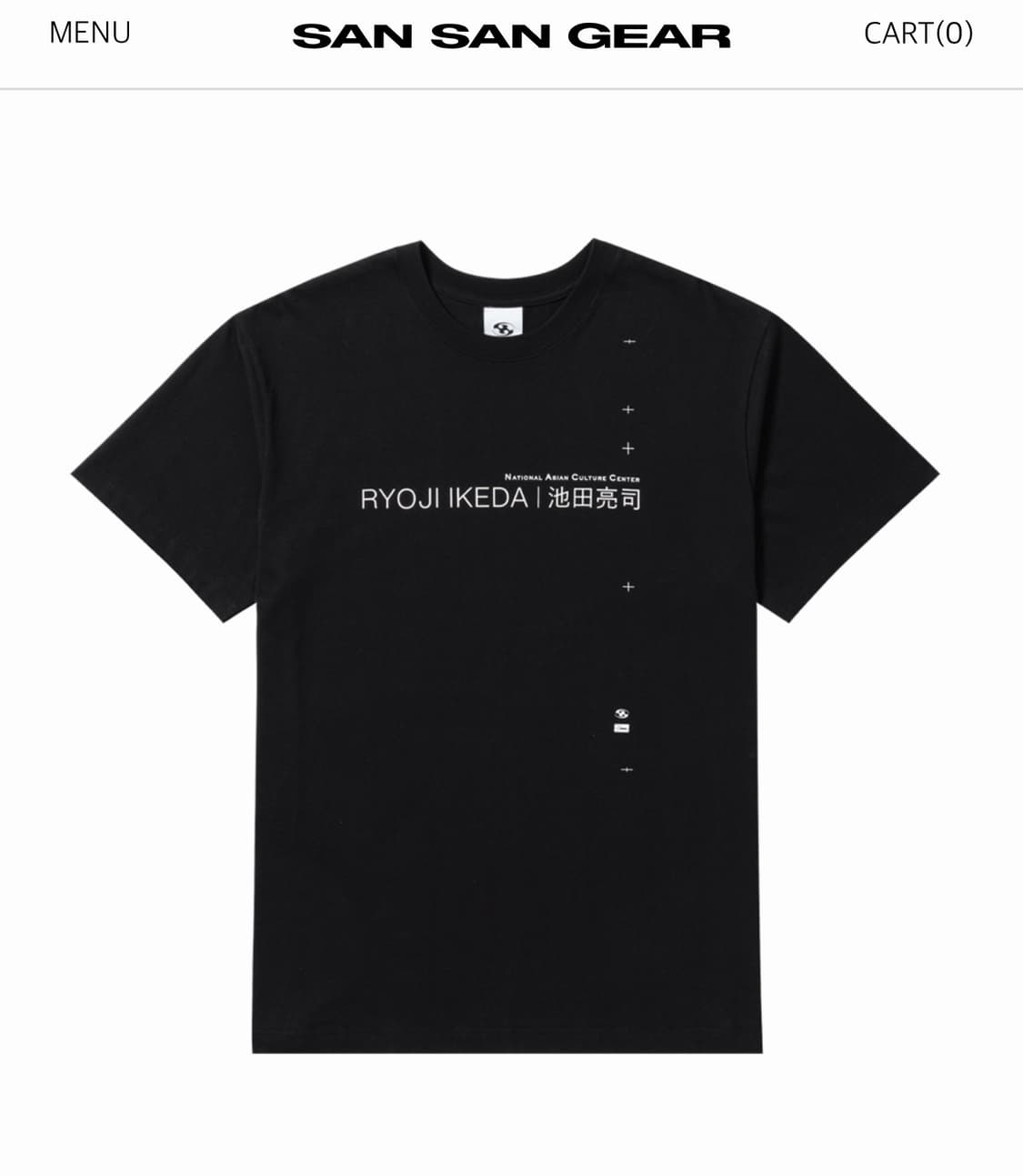 RYOJI IKEDA Data.gram 01 T-SHIRT [BLACK] 상품이미지1