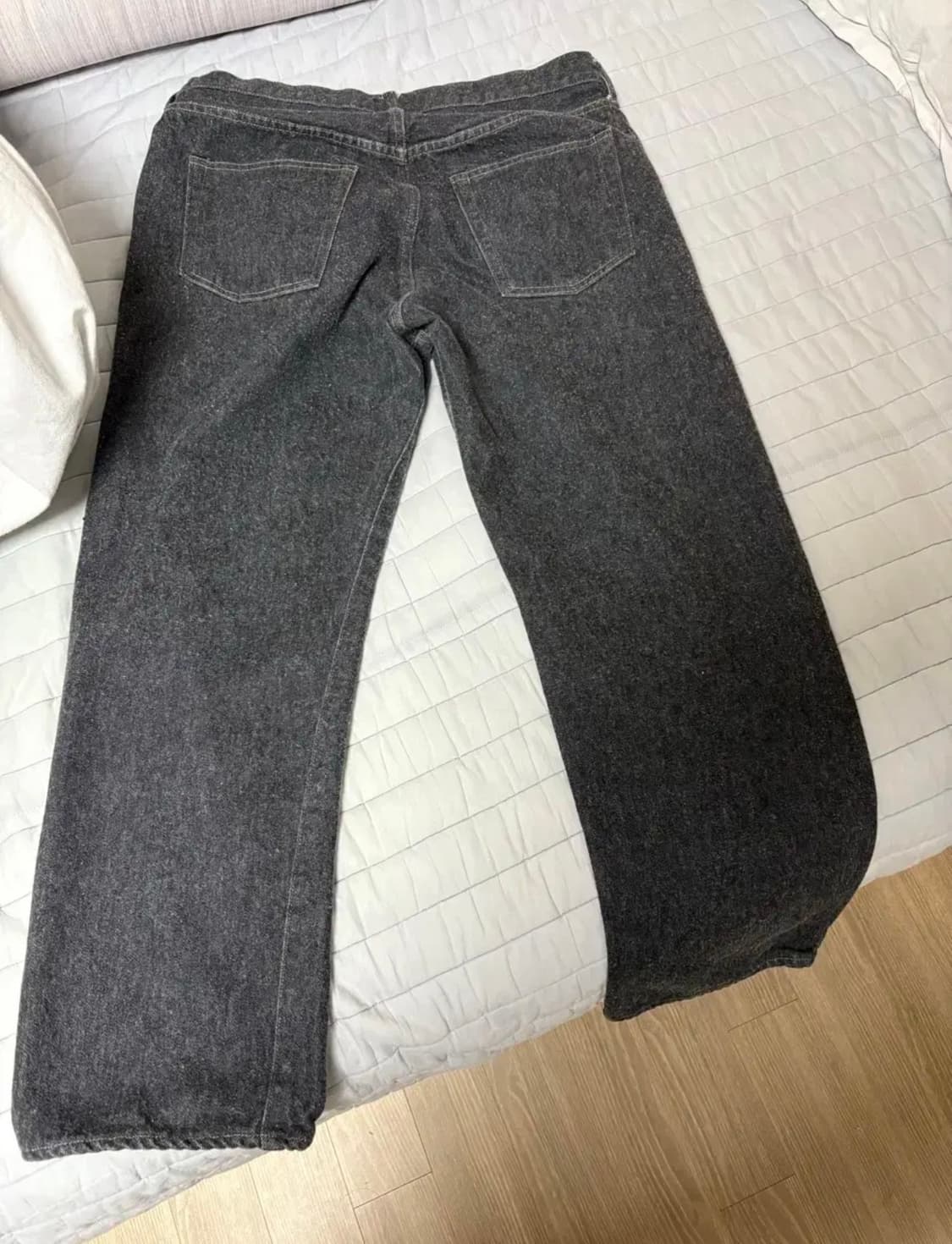 아프레쎄 washed denim pants 블랙 36 상품이미지2