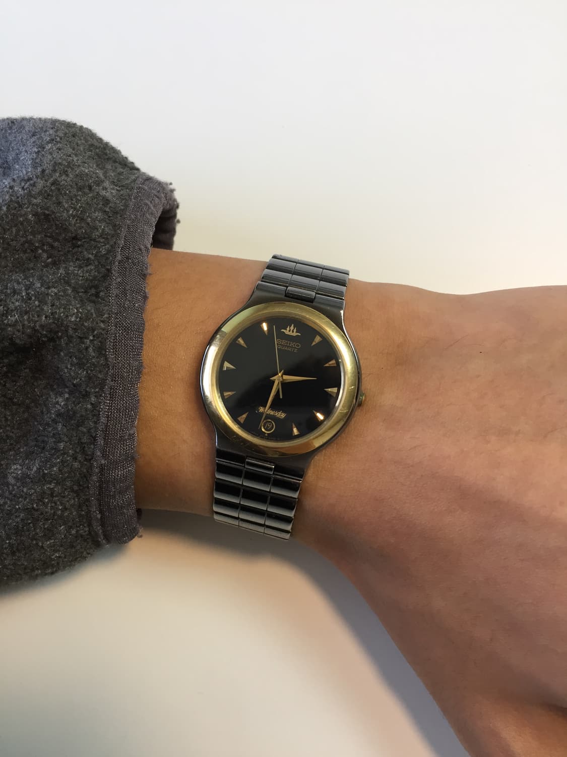 90s seiko black-gold combi quartz 상품이미지5