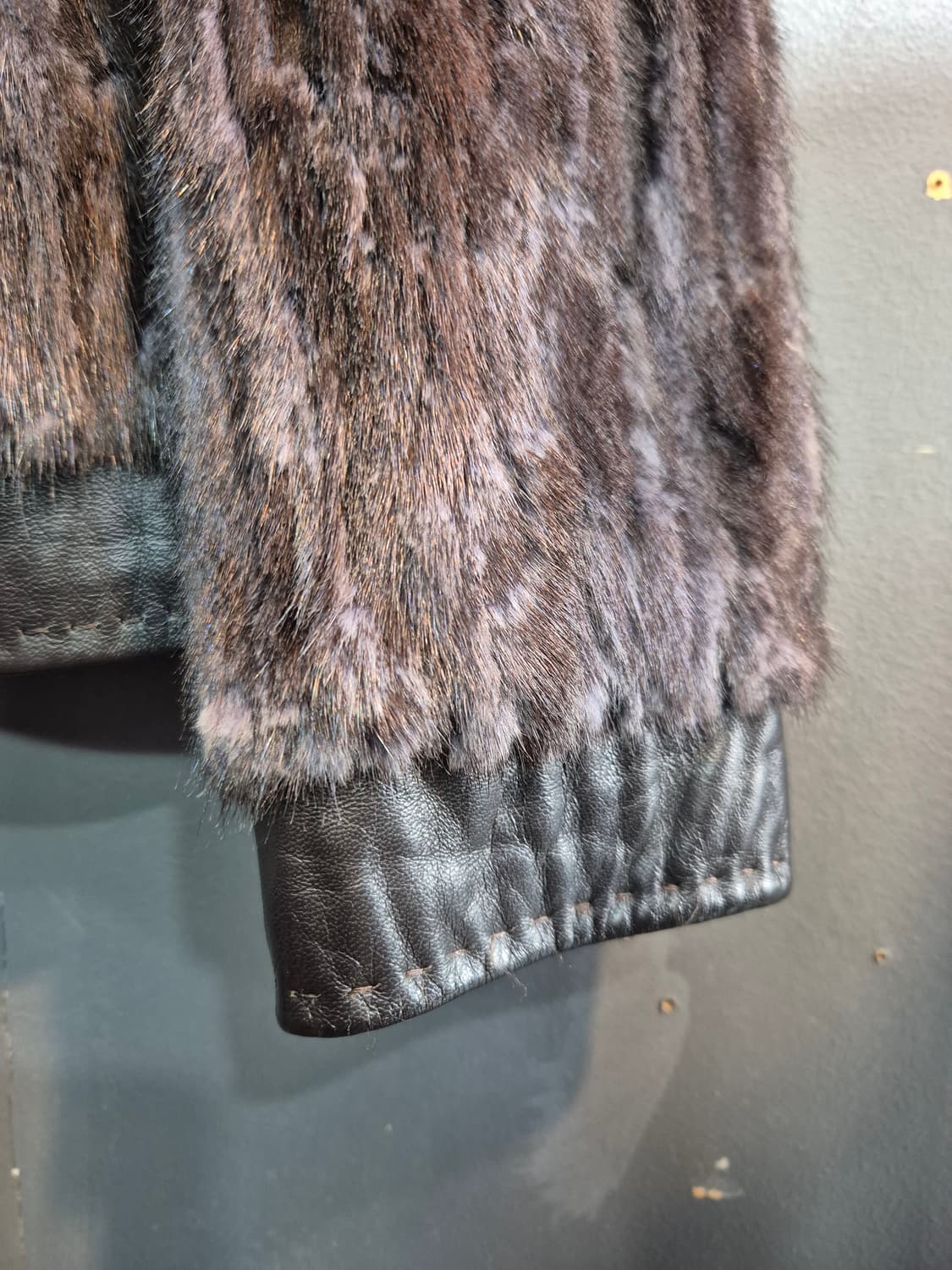 밍크 가죽배색 점퍼 S 상품이미지7