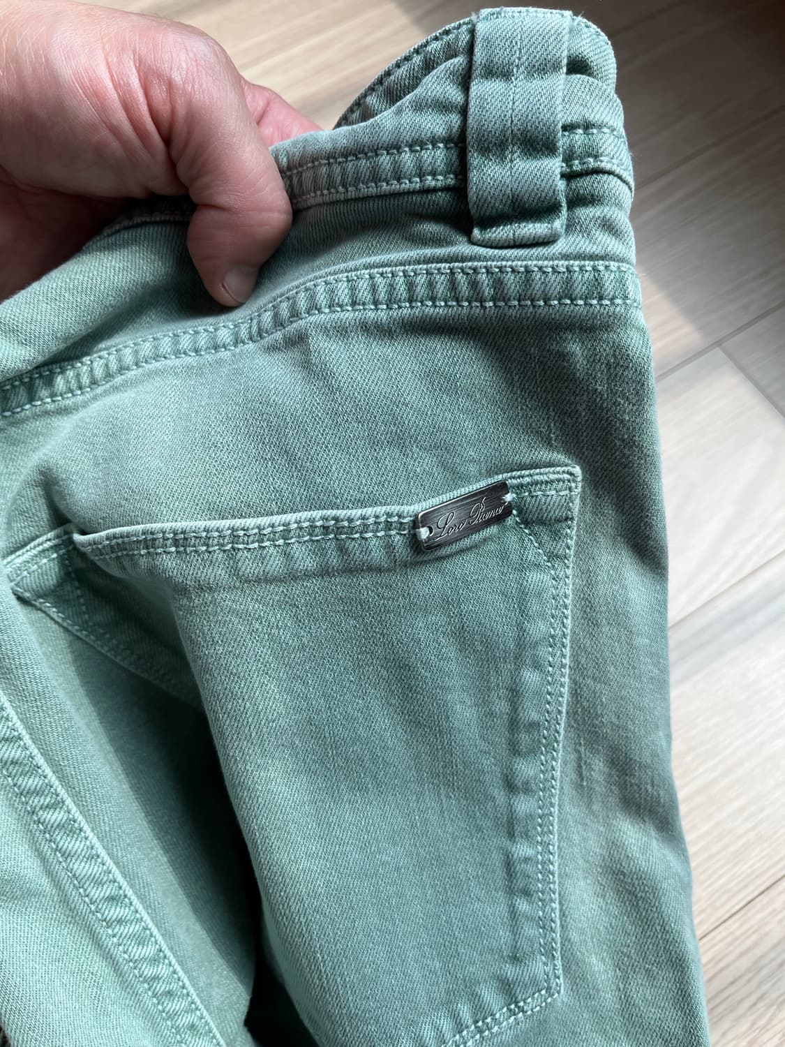 로로피아나 남성 올리브색 데님 바지 32사이즈 정품 상품이미지5