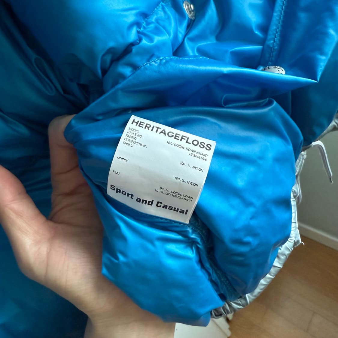 헤리티지플로스 구스 다운 패딩 L 상품이미지4