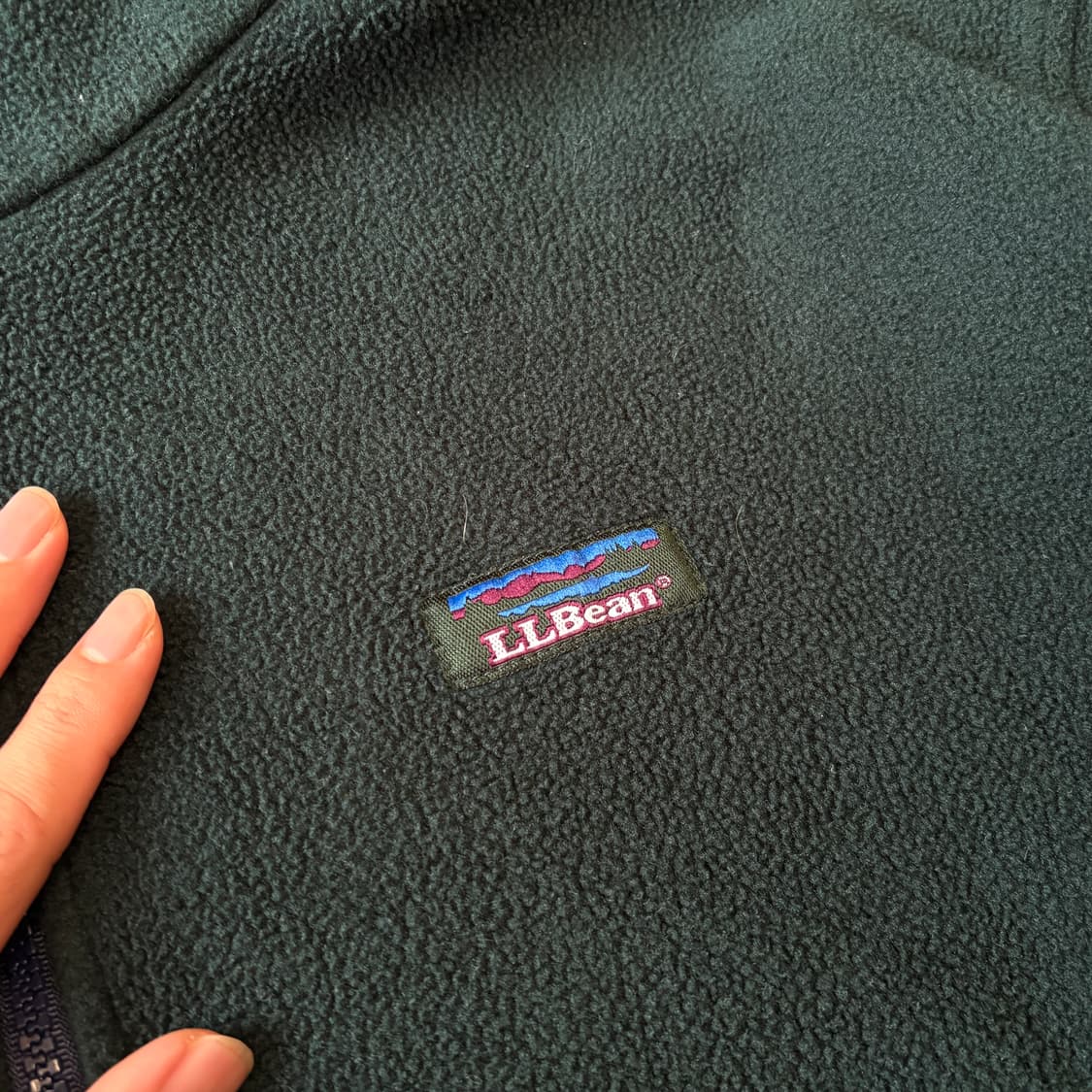 90s L.L.bean 90년대 미국 생산 엘엘빈 그린 신칠라 플리스 상품이미지5