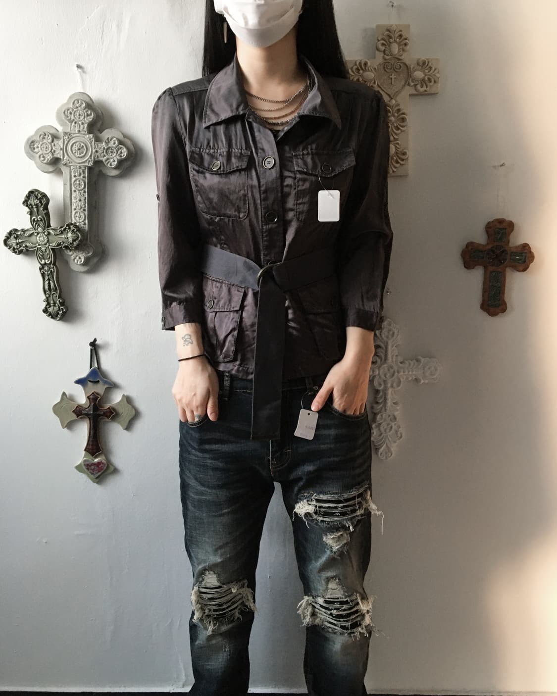 Max & co glossy belted jacket 상품이미지1