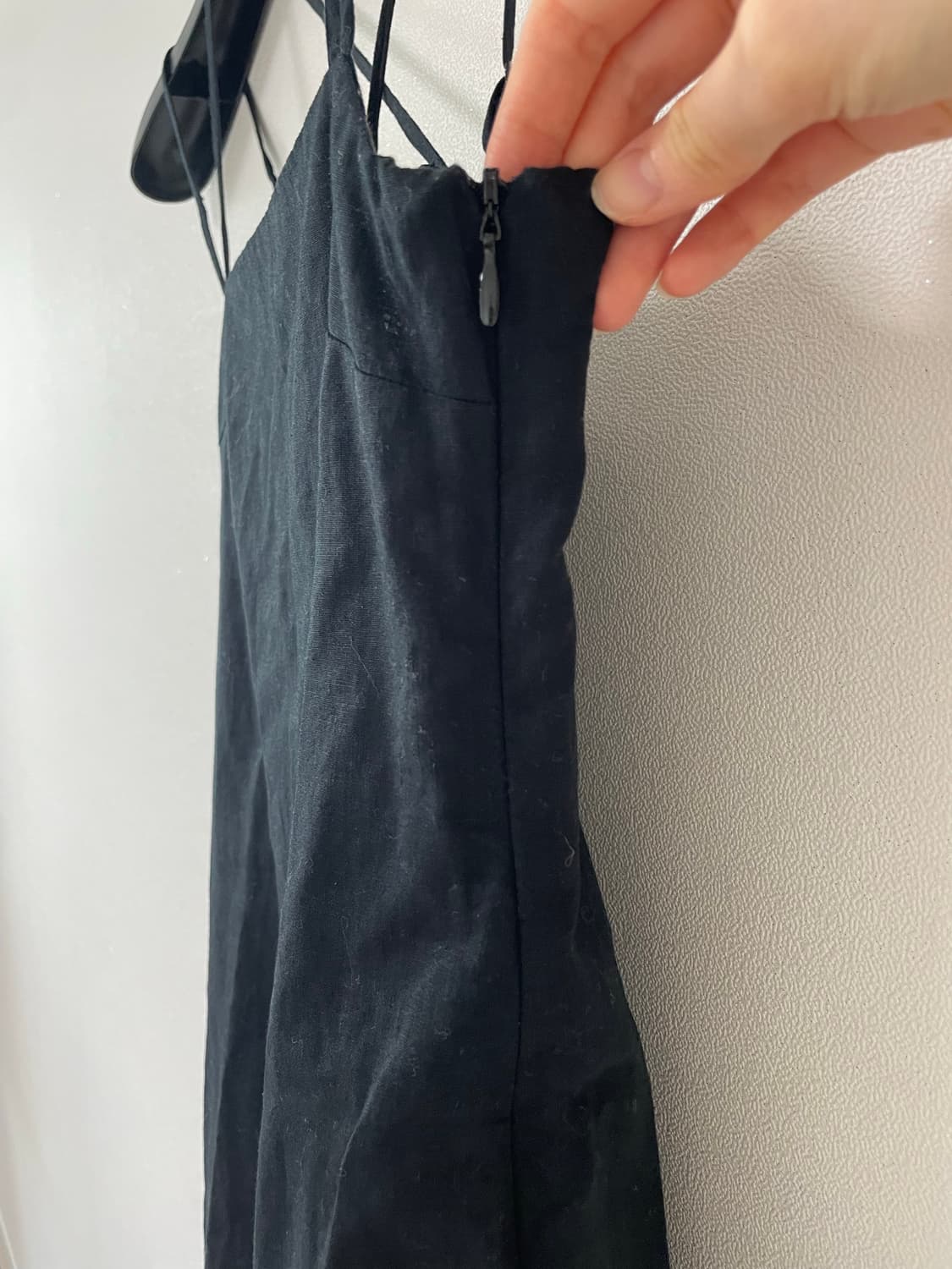 H&M 블랙 린넨 미니원피스 상품이미지2