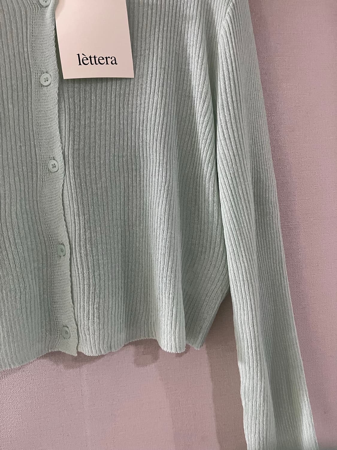 레테라 Lettera 베이직 라운드 가디건(민트) 상품이미지10