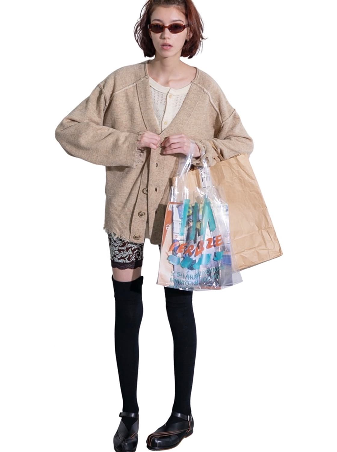 퍼버즈 램스울 레이어드 가디건 상품이미지2