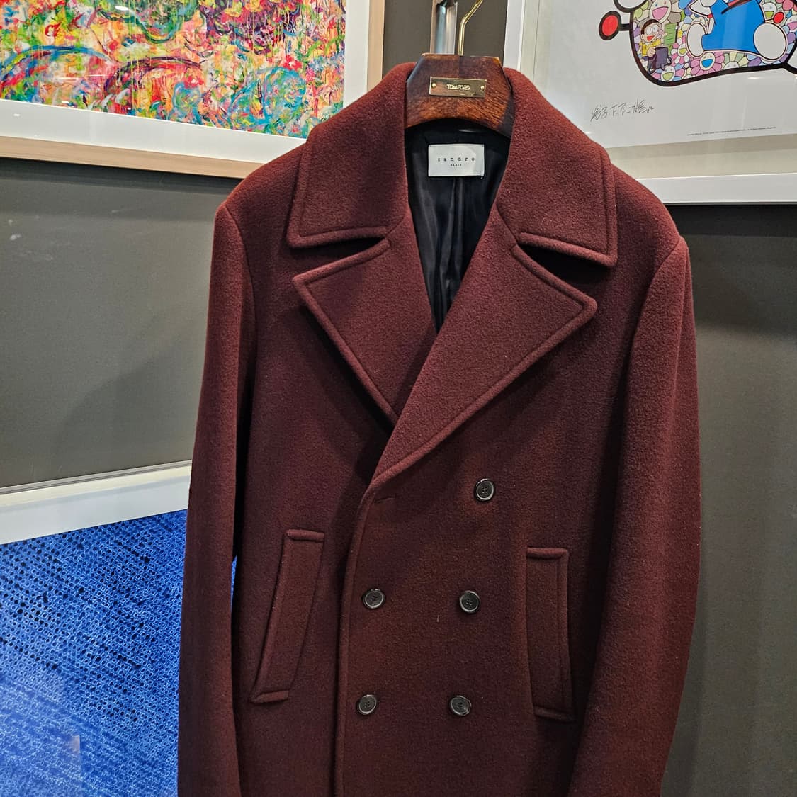 산드로 더블 브레스티드 더블 코트 상품이미지2
