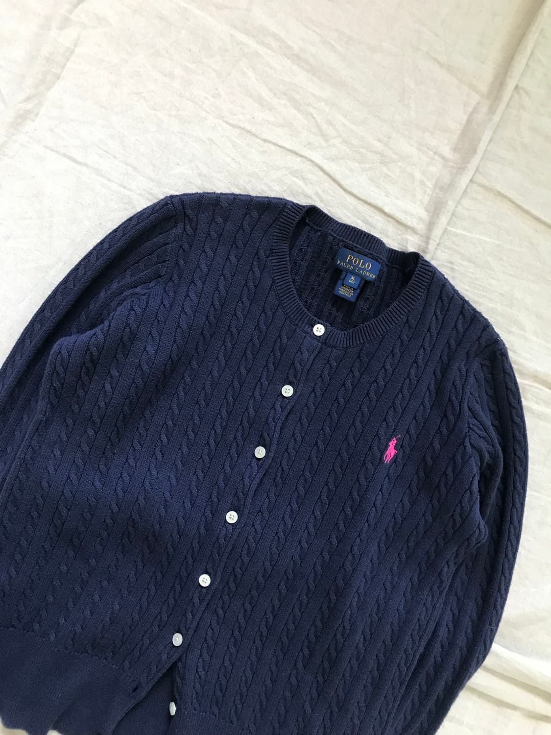 폴로 랄프로렌 포니로고 네이비 케이블 가디건 상품이미지6
