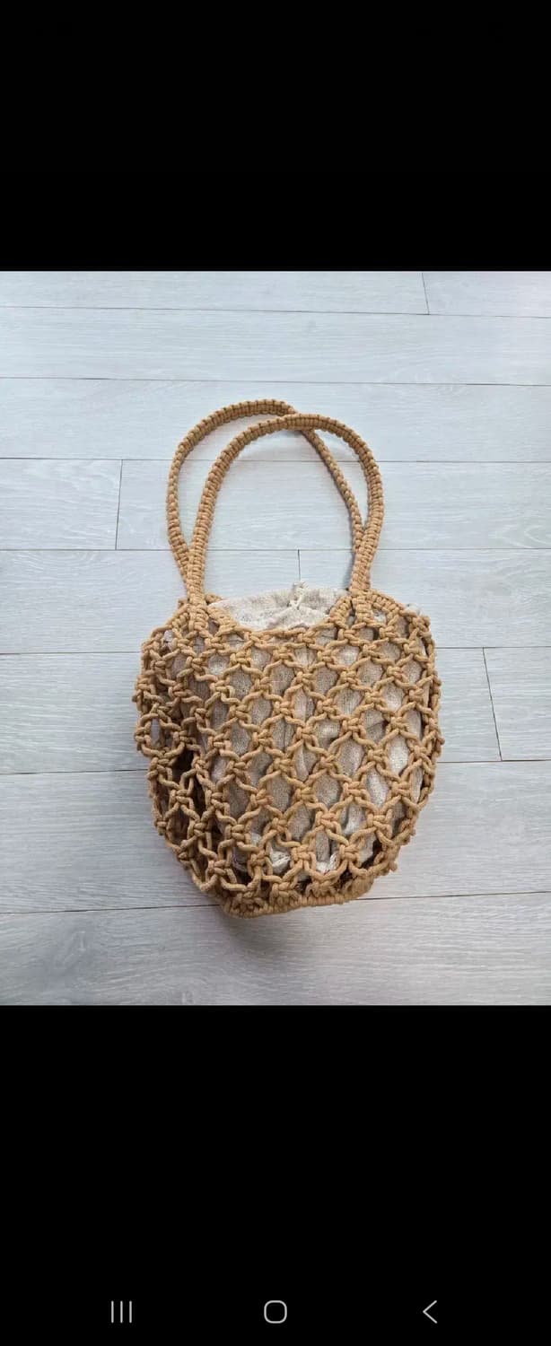 그물 니트백 숄더백 여름 베이지 상품이미지2