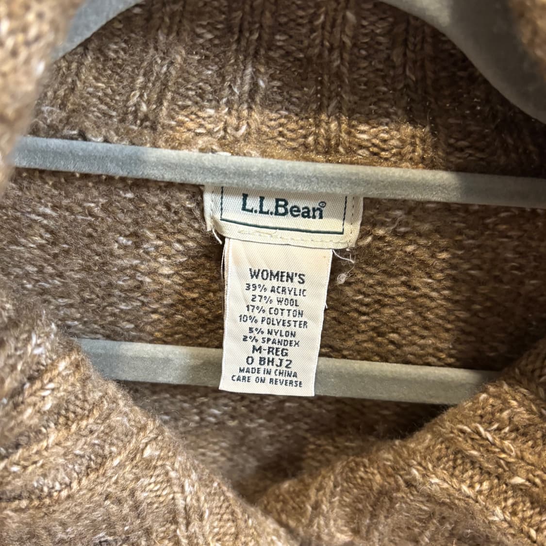 L.L.Bean 울혼방 케이블 니트 가디건 상품이미지5