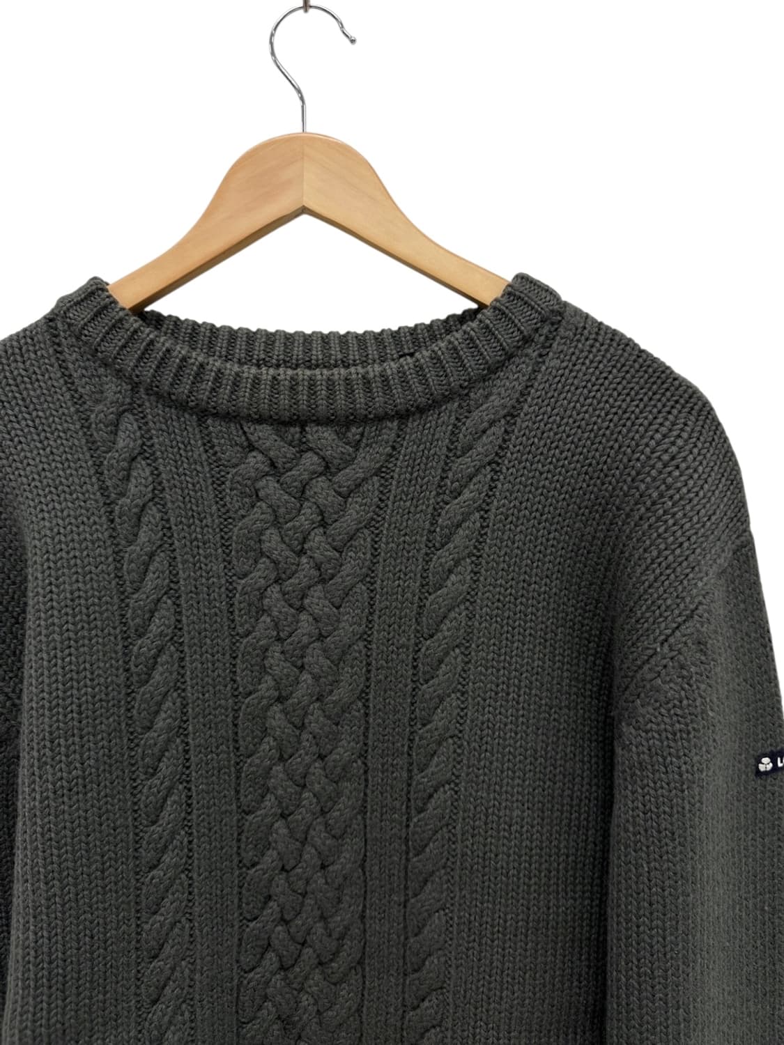 리바이스 울 꽈배기 니트 카키그레이 (XL) 상품이미지2