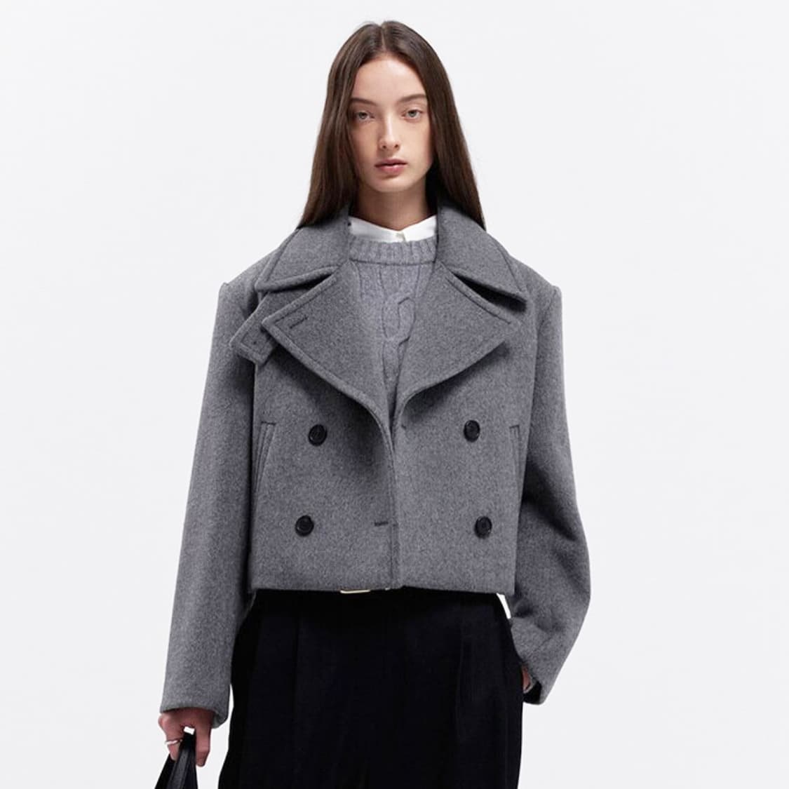 블러썸에이치컴퍼니(BLOSSOM) LU 캐시울 피코트 새상품 상품이미지2