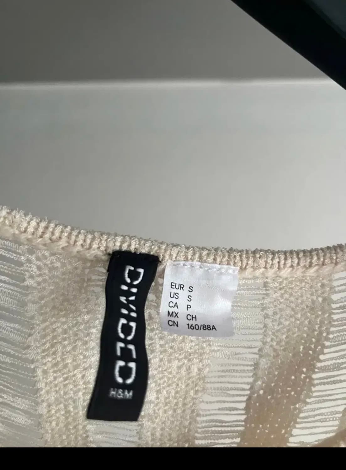 H&m Ladder-stitch-look Knit top 스티치롱탑 s 상품이미지3