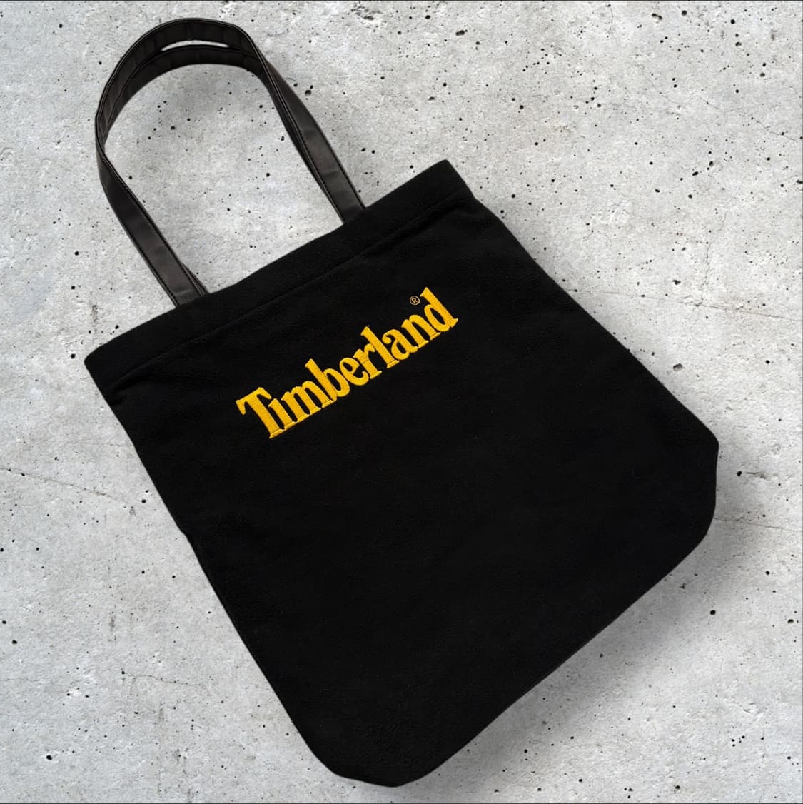팀버랜드 플리스 노랑 로고 토트백 상품이미지1