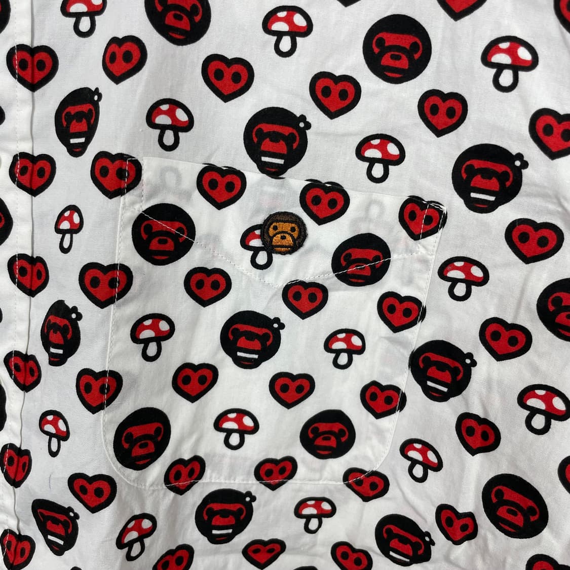 베이프 마일로 bape milo 패턴 반팔 셔츠 상품이미지5