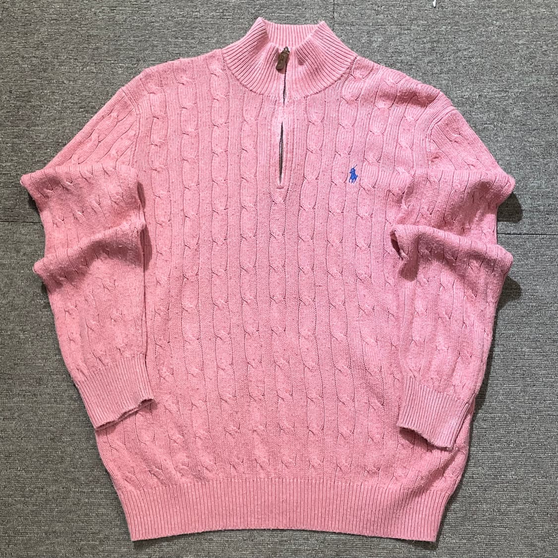 (L) POLO 폴로 랄프로렌 케이블 빈집업 니트 상품이미지3