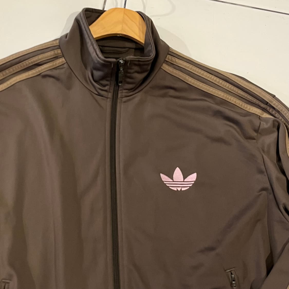 아디다스 대대대장 구형 파이어버드 카키•핑크로고 져지 트랙탑 상품이미지2