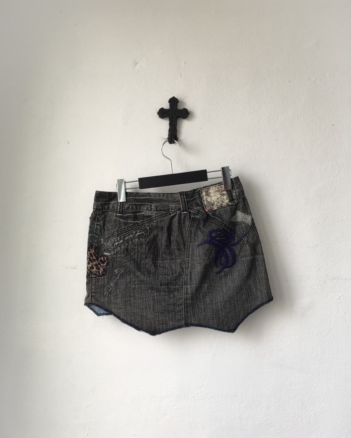 Oriental embroidery point mini skirt 상품이미지2