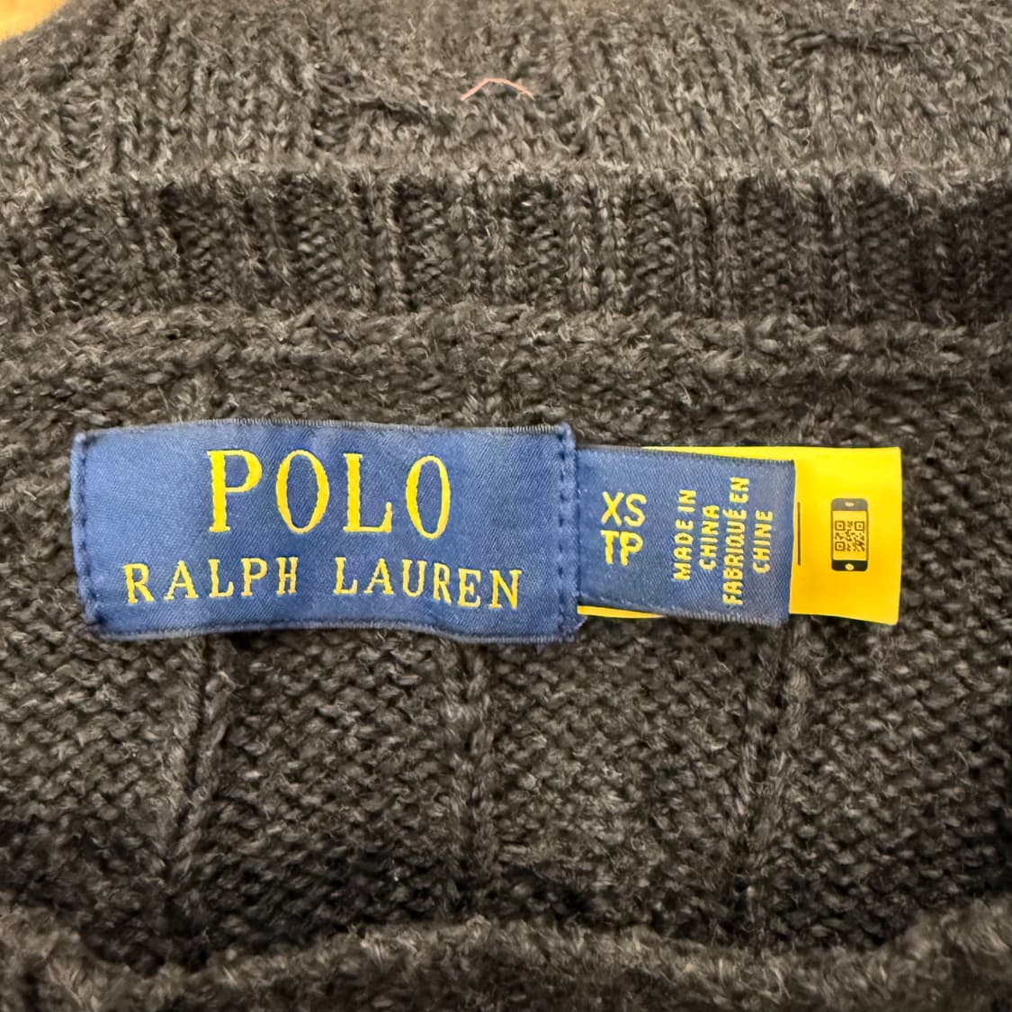 폴로 랄프로렌 올블랙 꽈배기 니트  상품이미지5